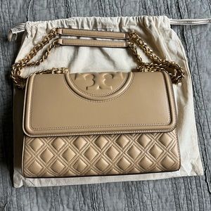 Tory Burch Convertible Fleming bag desert dune